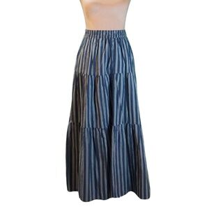 Old Navy Blue and White Maxi Skirt